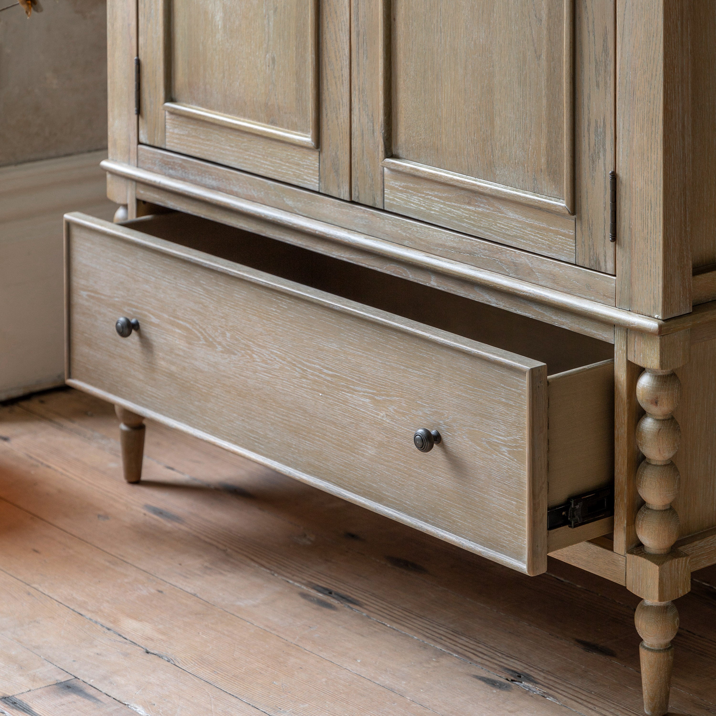 Birchfield Artisan Oak Wood Double Wardrobe
